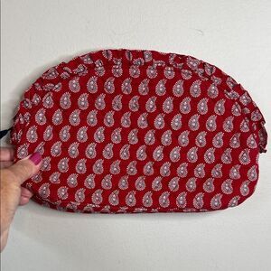Vera Bradley Petite Red Bandana Large Cosmetic Bag